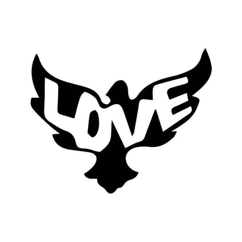 Christian Dove Bird Love Vinyl Sticker