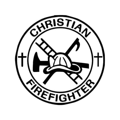 Christian Firefighter Vinyl Sticker