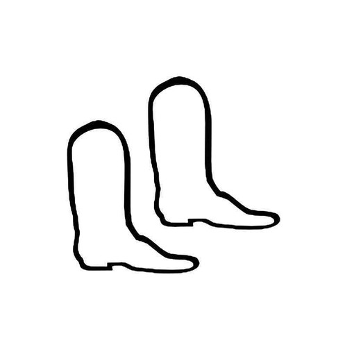 Cowboy Boots Stick Figure Vinyl Sticker