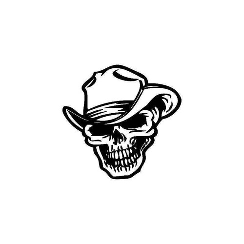 Cowboy Death Skull 2 Vinyl Sticker