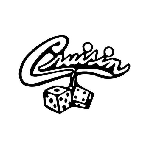 Cruisin Dice Gambler Casino Vinyl Sticker