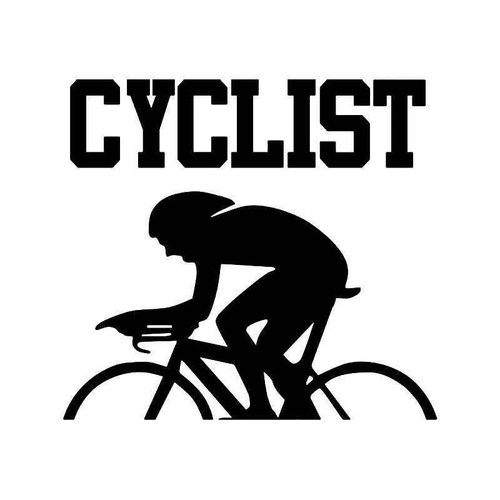 Cyclist Bicycle Vinyl Sticker