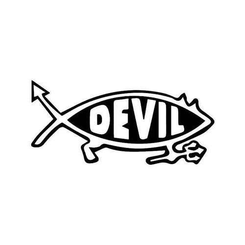 Devil Fish Fork Evolution Vinyl Sticker