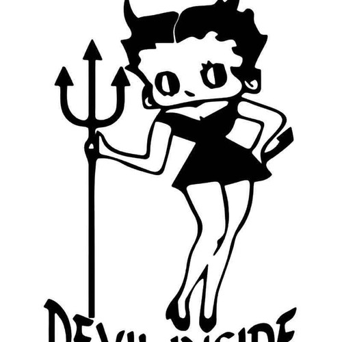 Devil Inside Betty Boop Funny Vinyl Sticker