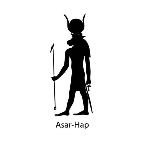 Egyptian God Asar Hap 1239 Vinyl Sticker