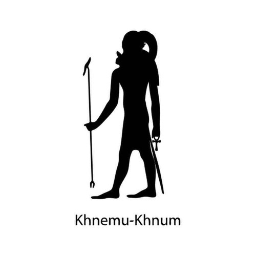 Egyptian God Khnemu Khnum 1230 Vinyl Sticker