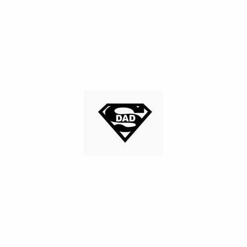 Super Dad  Vinyl Decal Sticker

Size option will determine the size from the longest side
Industry standard high performance calendared vinyl film
Cut from Oracle 651 2.5 mil
Outdoor durability is 7 years
Glossy surface finish