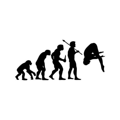 Evolution Of Platform Diving Swim Vinyl Sticker