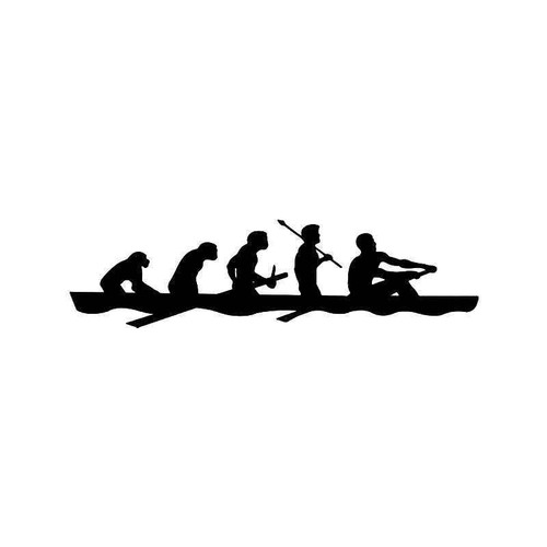 Evolution Of Rowing Sports Vinyl Sticker