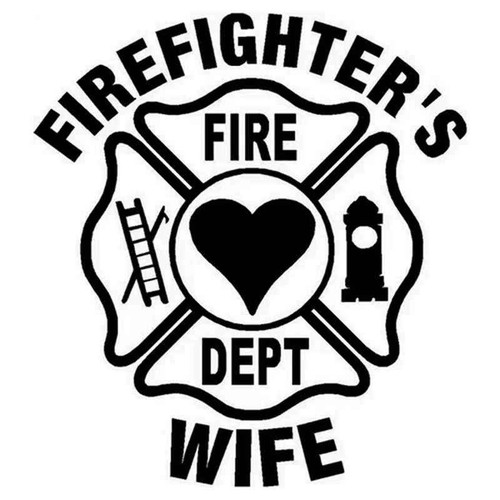Firefighters Wife 882 Vinyl Sticker