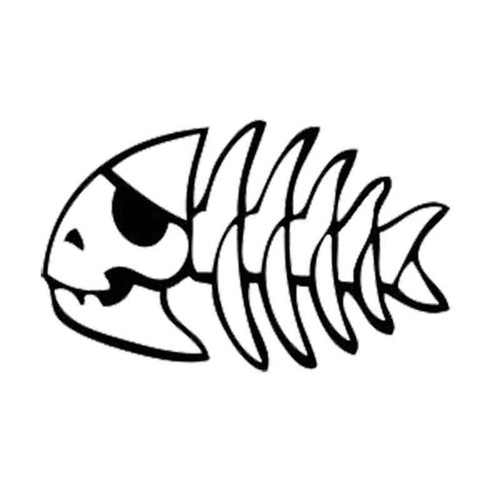 Fish Skeleton 970 Vinyl Sticker