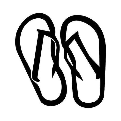 Flip Flops Beach Sand 2 Vinyl Sticker