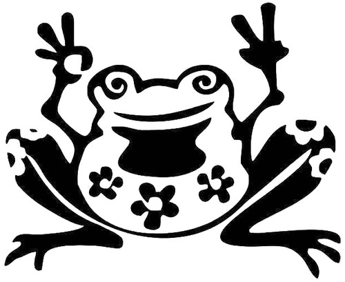 Peace Frog Vinyl Sticker