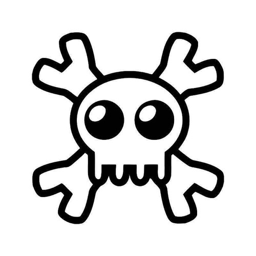 Gaming Skull Crossbones Vinyl Sticker