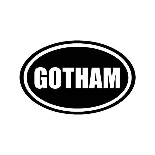 Gotham Batman Oval Vinyl Sticker