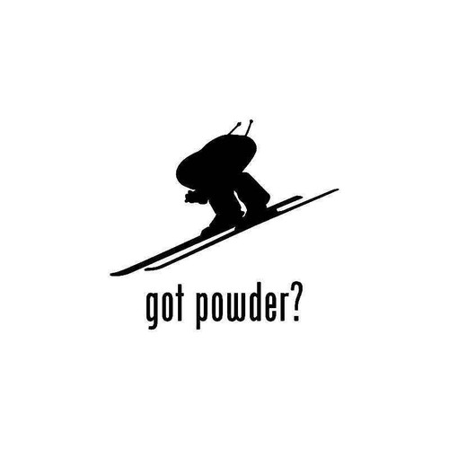 Got Powder Skiing Snow 2 Vinyl Sticker