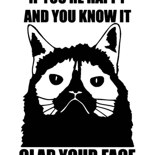 Grumpy Cat Quote Meme 1 Vinyl Sticker