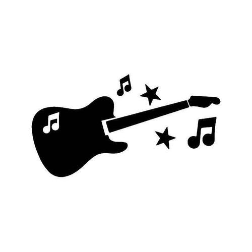 Guitar Music Vinyl Sticker