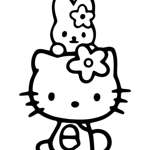 Hello Kitty Baby Bunny Vinyl Sticker