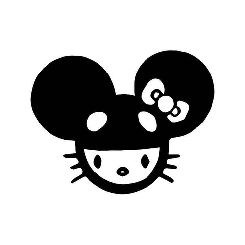 Hello Kitty Dj Deadmau5 Vinyl Sticker