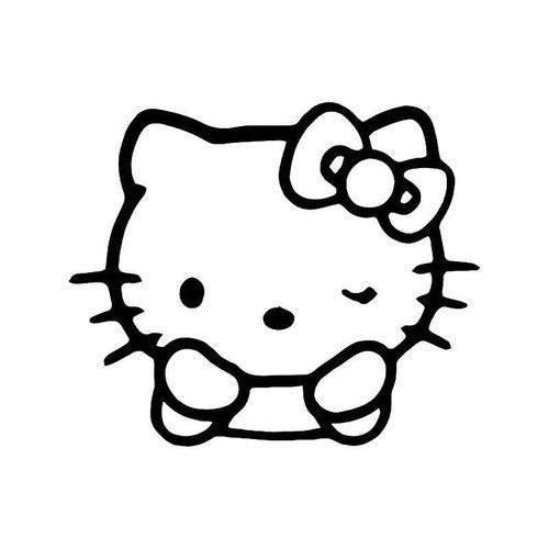 Hello Kitty E Wink Vinyl Sticker