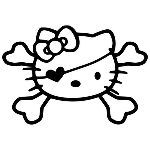 Hello Kitty Jolly Roger 917 Vinyl Sticker