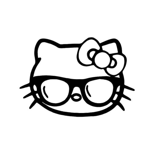 Hello Kitty Nerd Geek Glasses 1 Vinyl Sticker