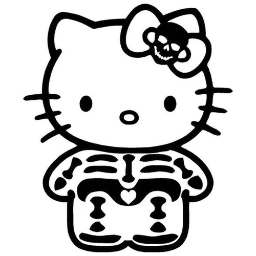 Hello Kitty Skeleton 463 Vinyl Sticker