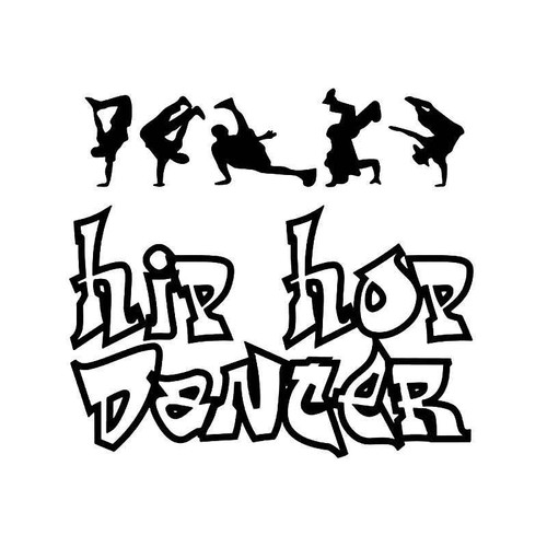 Hip Hop Dancer Vinyl Sticker