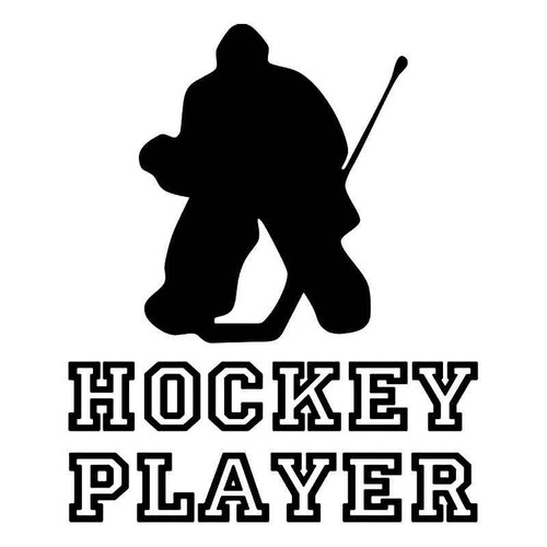 Hockey Player Goalie Vinyl Sticker