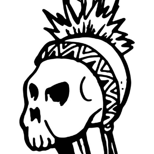 Indian Death Skull 9 Vinyl Sticker