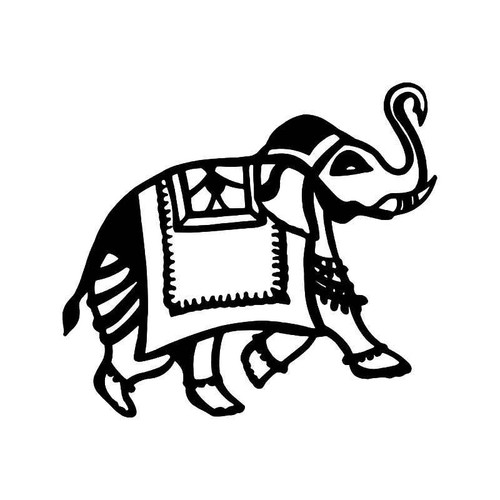 Indian Elephant Vinyl Sticker