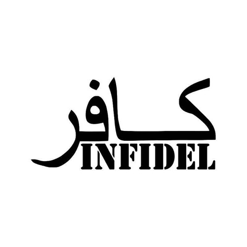 Infidel Arabic Writing 1 Vinyl Sticker