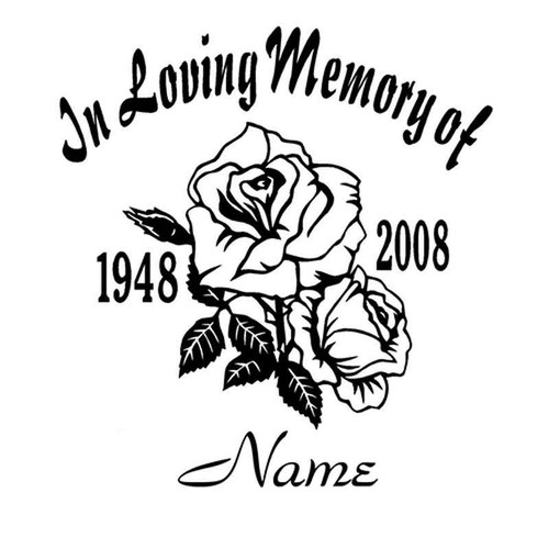 In Loving Memeory 362 Vinyl Sticker