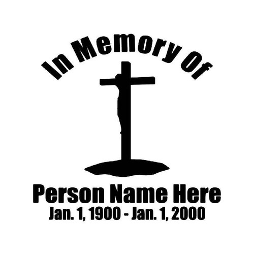 In Memory Of 101b Vinyl Sticker