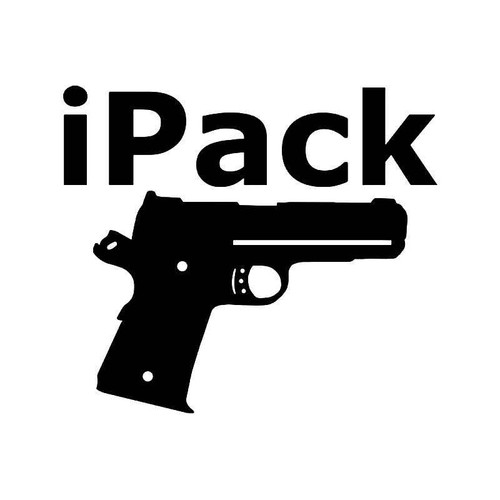 I Pack Handgun Gun Pistol Vinyl Sticker