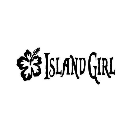 Island Girl Hibiscus Flower 1 Vinyl Sticker