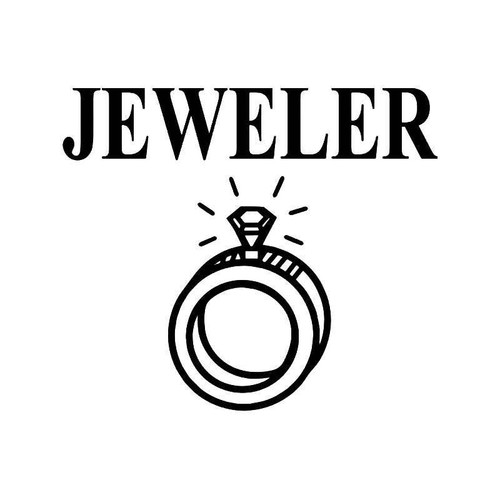 Jeweler Ring Vinyl Sticker