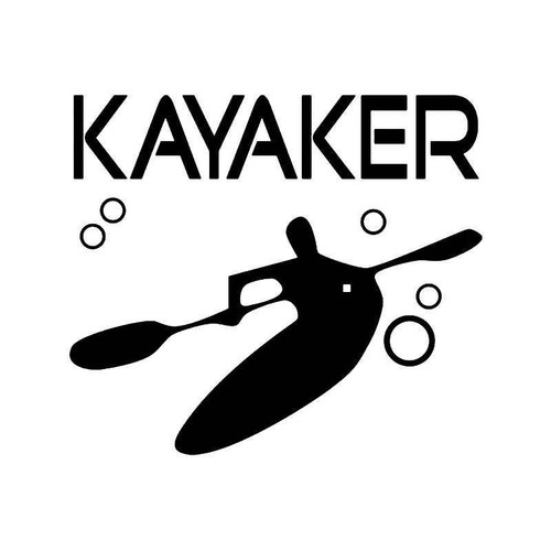 Kayaker Kayaking Vinyl Sticker