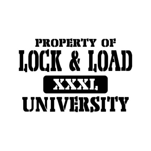 Lock Load Gun University Vinyl Sticker