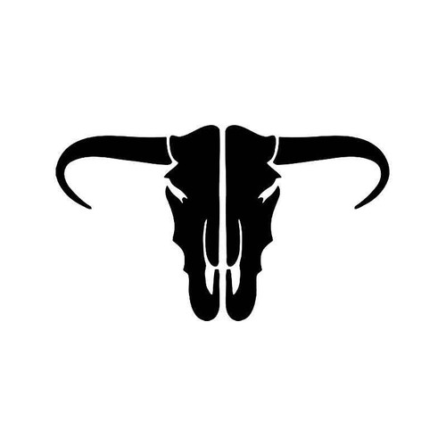 Longhorn Cattle Skull 11 Vinyl Sticker