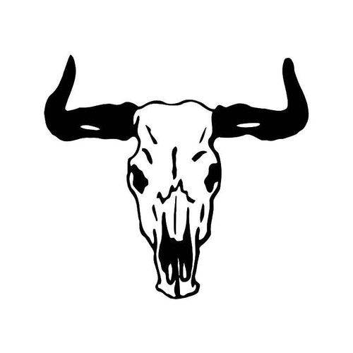 Longhorn Cattle Skull 12 Vinyl Sticker