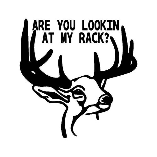 Look My Rack Deer Buck Vinyl Sticker
