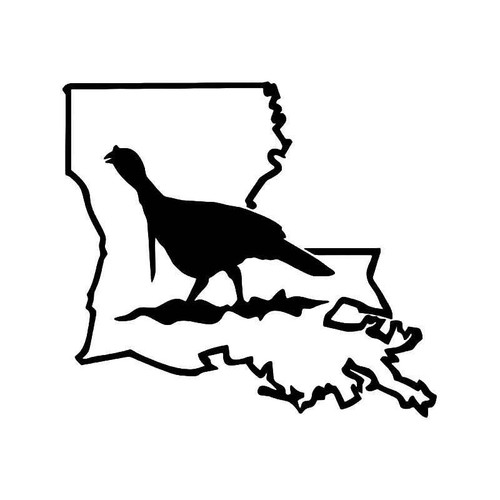 Louisiana Turkey Hunting Louisiana Vinyl Sticker