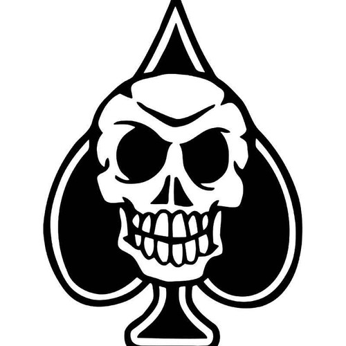 Lucky Spade Death Skull Vinyl Sticker