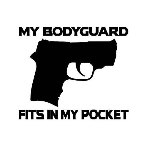 My Bodyguard Handgun Pistol Gun Vinyl Sticker