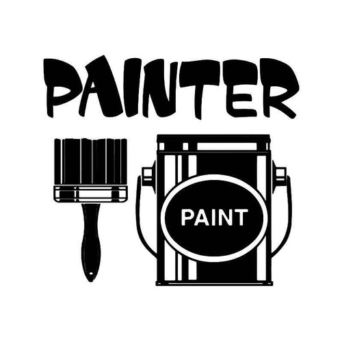 Painter Paintbrush 2 Vinyl Sticker