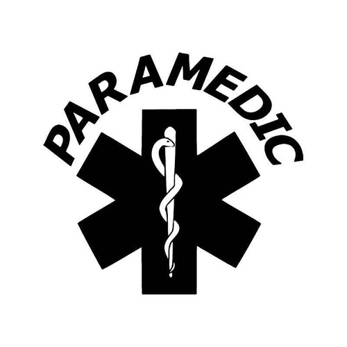 Paramedic Star Of Life Symbol Vinyl Sticker