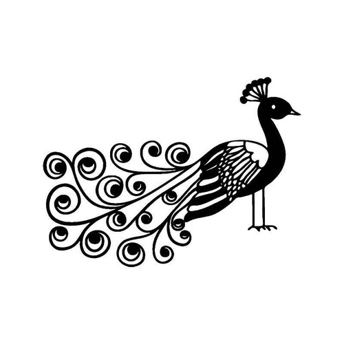 Peacock Bird Vinyl Sticker