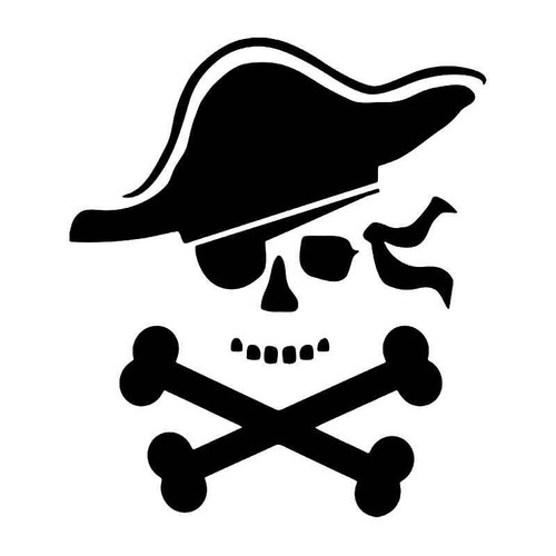 Pirate Sailor Skull Crossbones 1 Vinyl Sticker